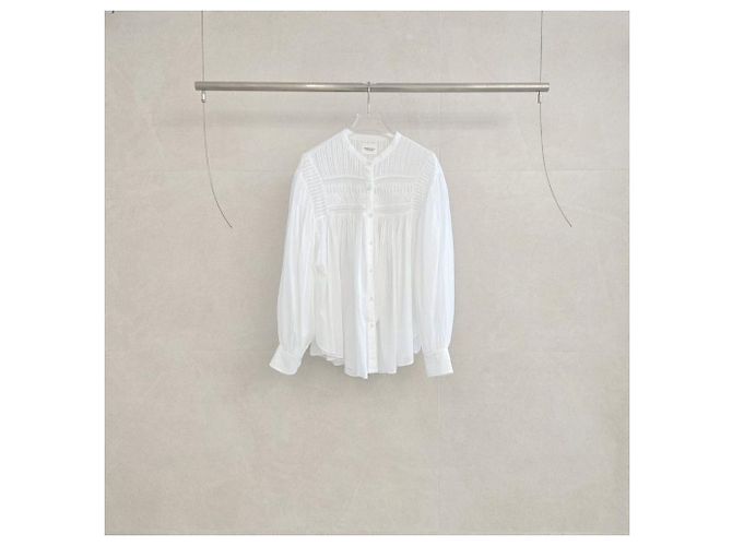 Isabel Marant Weiße Baumwollbluse mit Blumenmuster - Ansicht 2