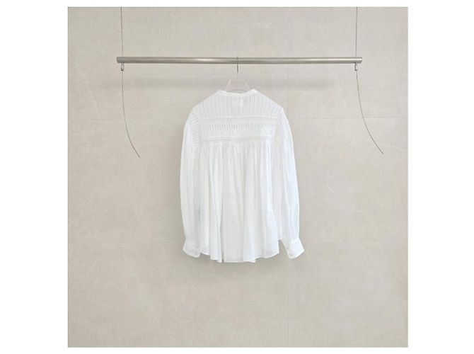 Isabel Marant Weiße Baumwollbluse mit Blumenmuster - Ansicht 3