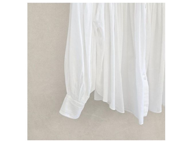 Isabel Marant Weiße Baumwollbluse mit Blumenmuster - Ansicht 8