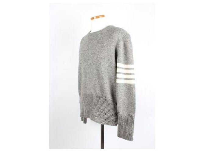 Thom Browne Strickpullover mit diagonalen Armbändern - Ansicht 2