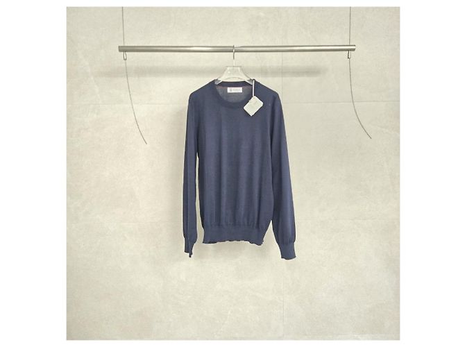 Brunello Cucinelli Strickpullover Rundhals Navy - Ansicht 2