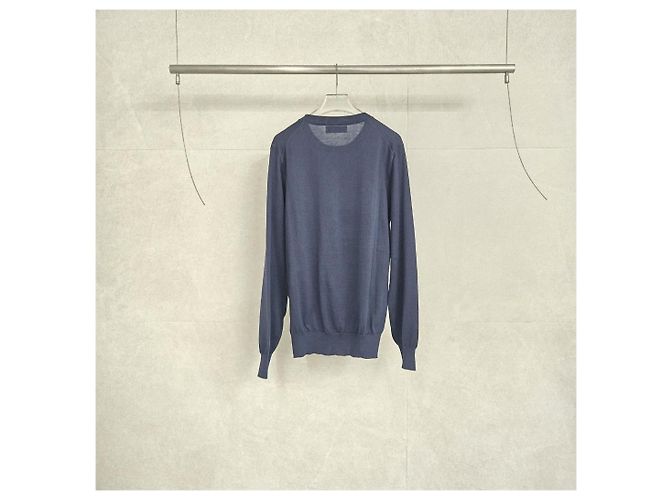 Brunello Cucinelli Strickpullover Rundhals Navy - Ansicht 3