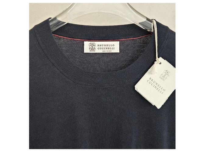 Brunello Cucinelli Strickpullover Rundhals Navy - Ansicht 4