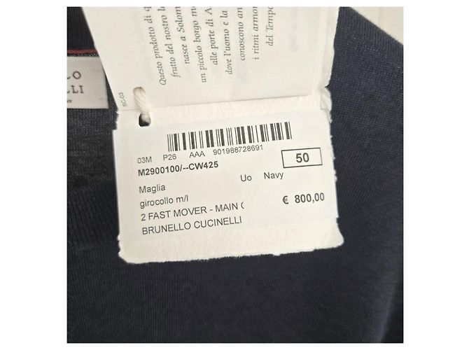 Brunello Cucinelli Strickpullover Rundhals Navy - Ansicht 8