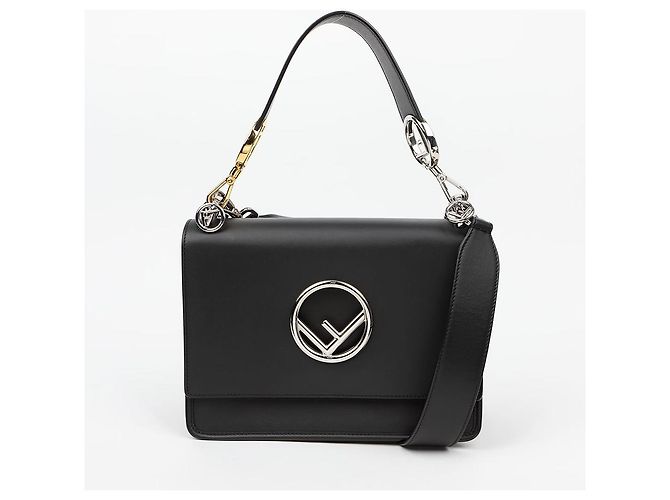 Fendi Borsa a spalla tote Kanai in pelle nera - vista 2