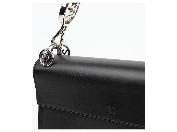 Fendi Borsa a spalla tote Kanai in pelle nera - vista 5