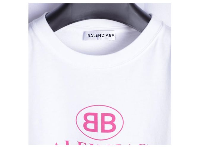 Balenciaga BB Mode T-Shirt mit kurzen Ärmeln Weiß - Ansicht 6