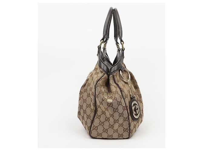 Gucci Borsa Tote Suki GG Canvas Marrone Scuro - vista 7