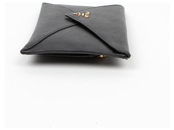 Vitello Prada Cartera larga Envelope de piel de becerro granulada Negro - vista 5