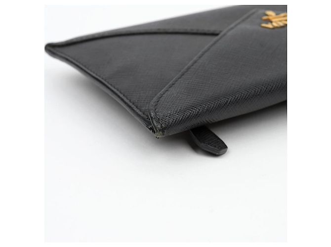 Vitello Prada Cartera larga Envelope de piel de becerro granulada Negro - vista 9