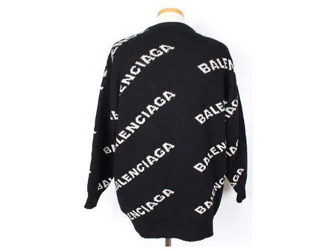Balenciaga Multi Logo Strick Black White - Ansicht 2