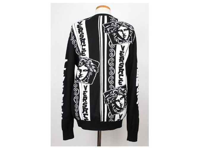 Versace Logo Strickpullover Weiß - Ansicht 4