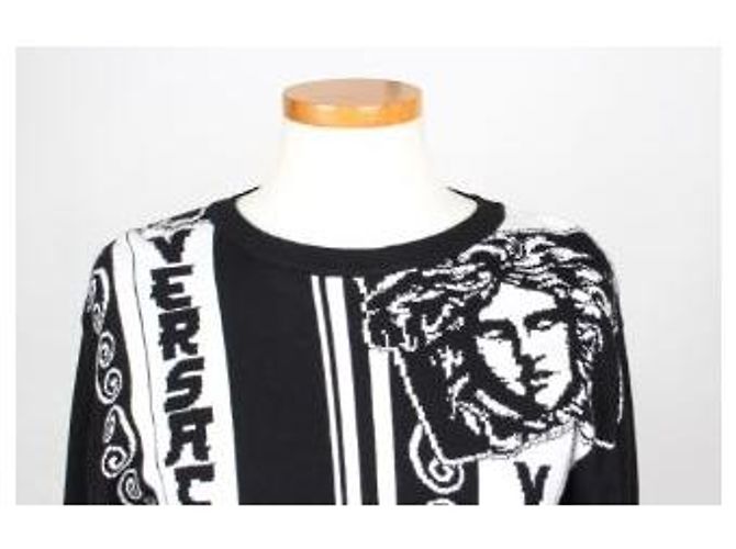 Versace Logo Strickpullover Weiß - Ansicht 5