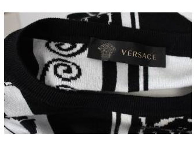 Versace Logo Strickpullover Weiß - Ansicht 6