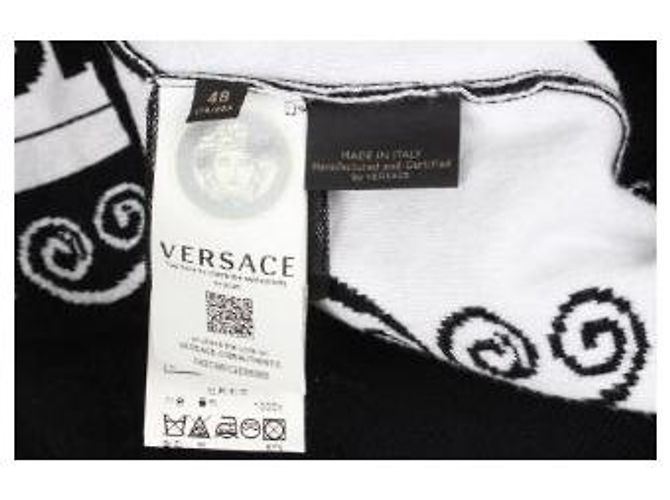 Versace Logo Strickpullover Weiß - Ansicht 7