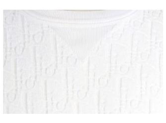 Dior Oblique Terry Cotton Short Sleeve White - view 8