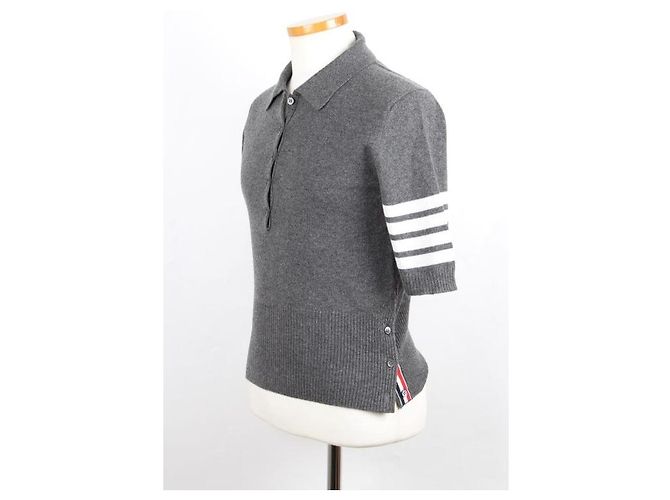 Thom Browne Jersey de cuello de cashmere con brazalete diagonal - vista 2