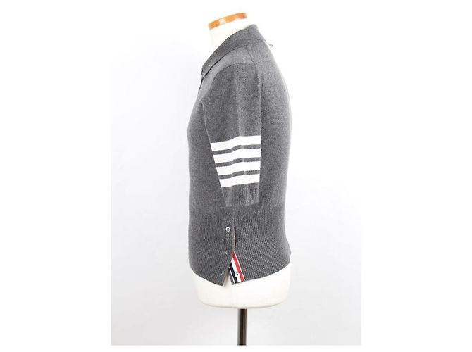 Thom Browne Jersey de cuello de cashmere con brazalete diagonal - vista 3