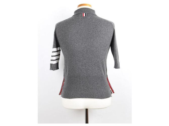 Thom Browne Jersey de cuello de cashmere con brazalete diagonal - vista 4