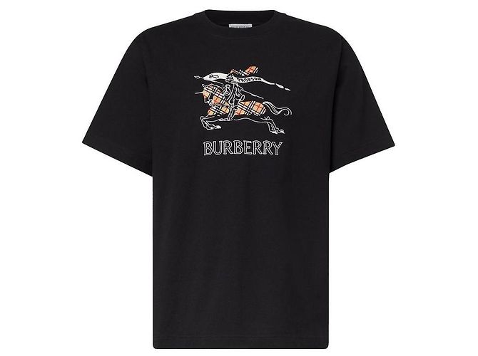 Burberry Sketch Cotton Kurzarm T-Shirt BLACK - Ansicht 2