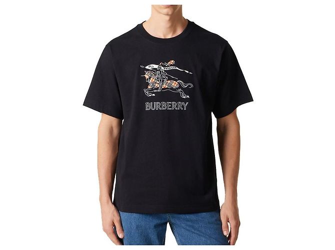 Burberry Sketch Cotton Kurzarm T-Shirt BLACK - Ansicht 3