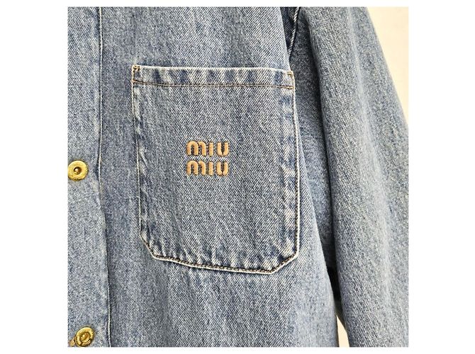 Miu Miu Bestickte Denim-Bomberjacke - Ansicht 5