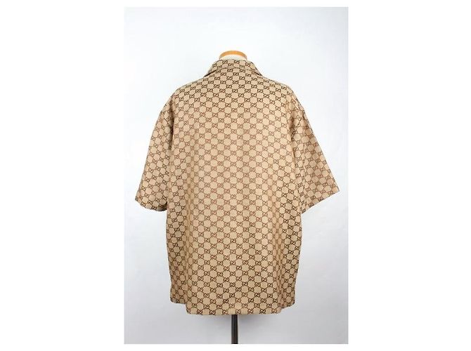 Gucci Giacca-camicia a maniche corte in canvas - vista 2