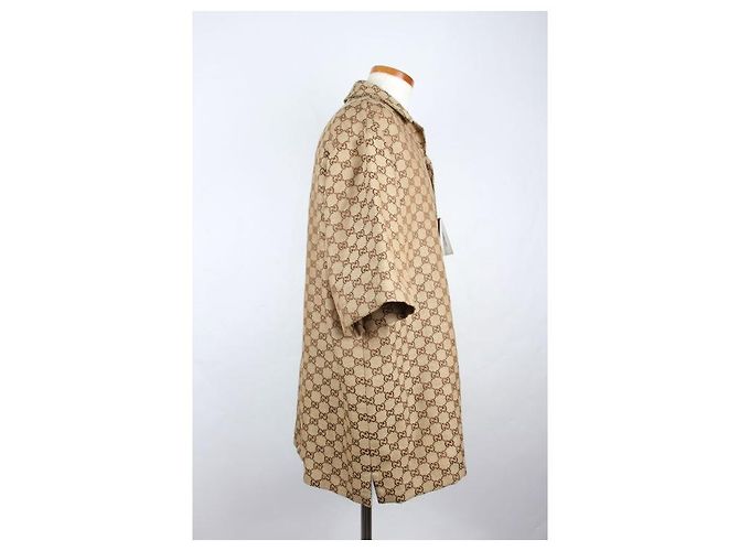 Gucci Giacca-camicia a maniche corte in canvas - vista 4