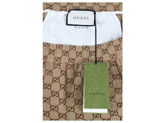 Gucci Giacca-camicia a maniche corte in canvas - vista 7