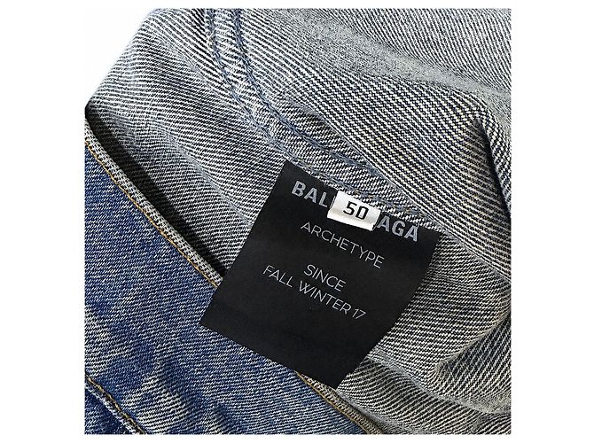 Balenciaga Wave Logo Denimjacke - Ansicht 3