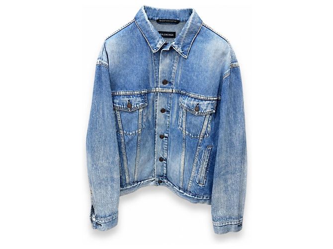 Balenciaga Wave Logo Denimjacke - Ansicht 4