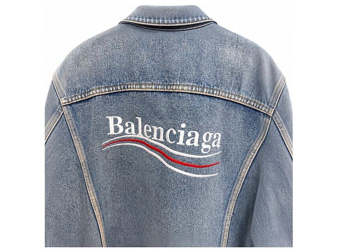 Balenciaga Wave Logo Denimjacke - Ansicht 9