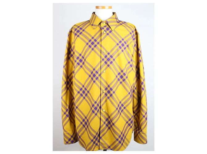 Burberry Camicia a quadri in cotone Yellow XL - vista 10