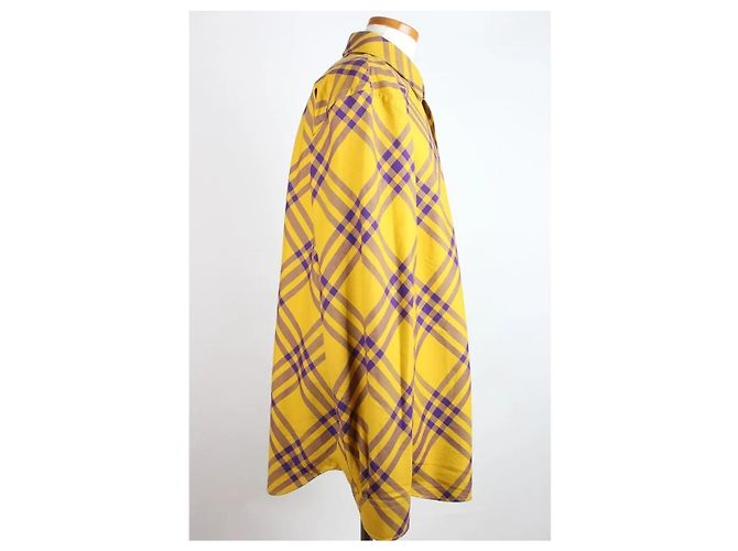 Burberry Camicia a quadri in cotone Yellow XL - vista 12