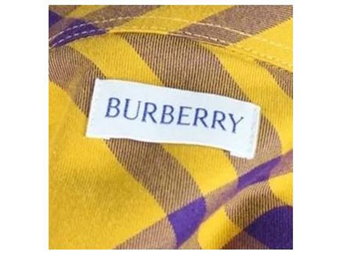 Burberry Camicia a quadri in cotone Yellow XL - vista 16
