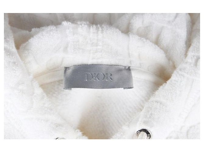 Dior Sudadera con capucha Oblique Terry Jacquard White XXS - vista 8
