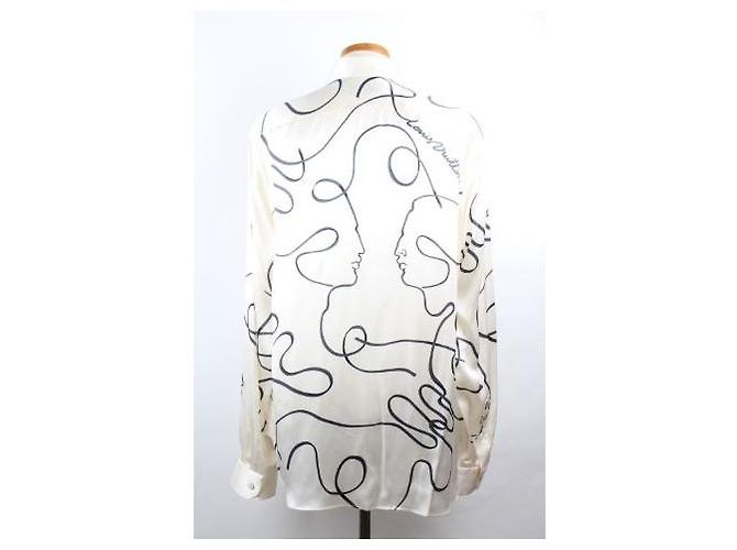 Louis Vuitton Camicia in seta Initial Kim Jones White XL - vista 4