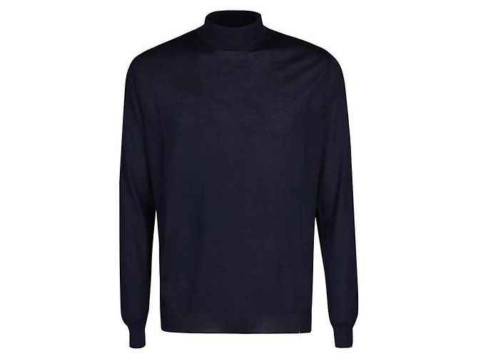 Thom Browne Cardigan ricamato Loop Back Bar Navy - vista 9
