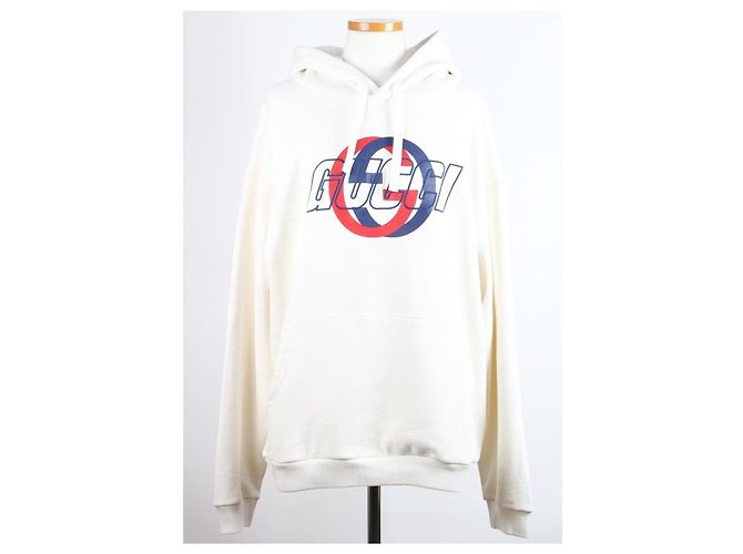 Gucci Kapuzenpullover aus Baumwolljersey Off White - Ansicht 9