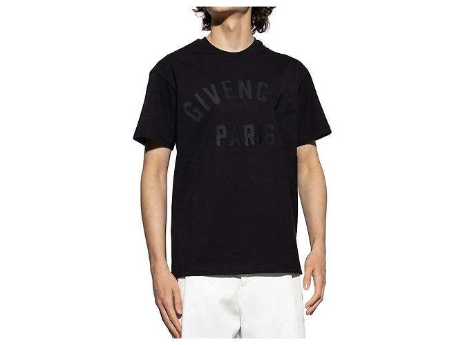 Givenchy T-shirt a maniche corte in cotone nero - vista 3