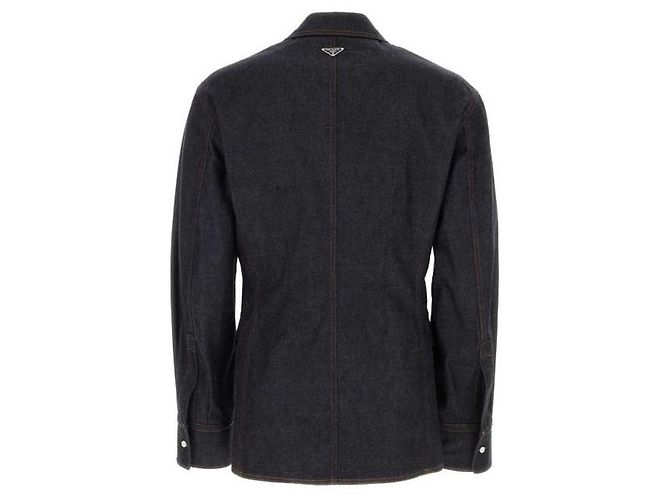 Prada Einreihige Denimjacke - Ansicht 3