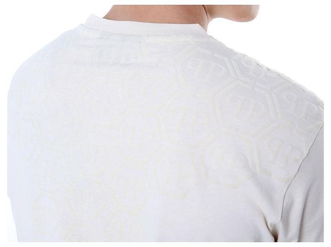 Philipp Plein Rundes T-Shirt mit Velours-Monogramm-Patch - Ansicht 19