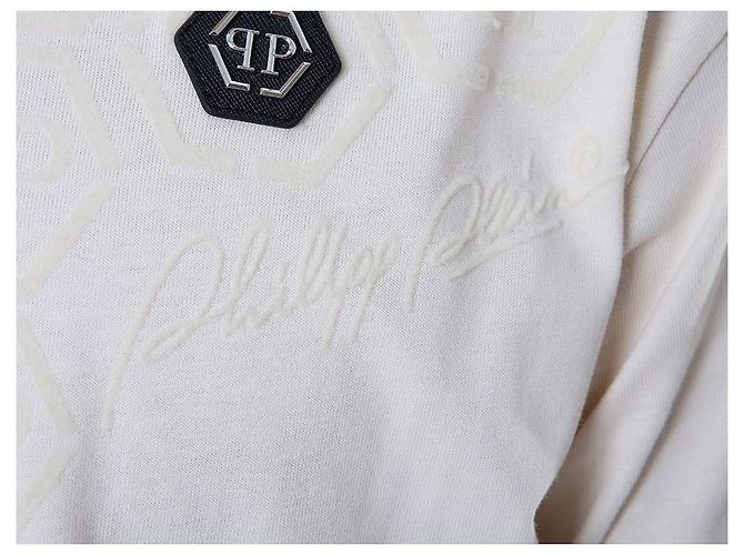 Philipp Plein Rundes T-Shirt mit Velours-Monogramm-Patch - Ansicht 26