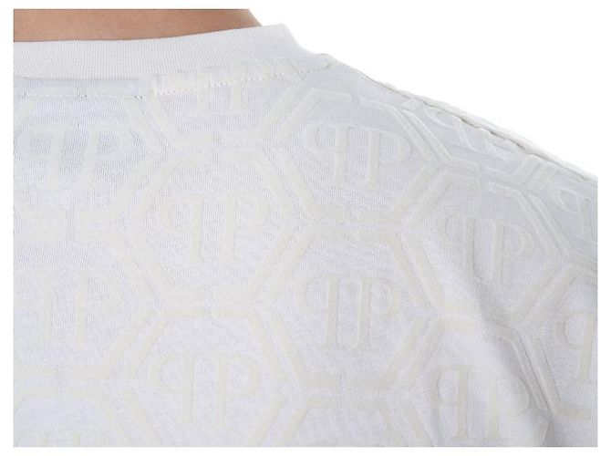Philipp Plein Rundes T-Shirt mit Velours-Monogramm-Patch - Ansicht 30