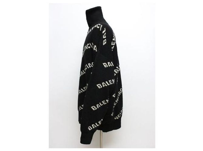 Balenciaga Multi-Logo Half-Zip Oversized Knit - view 3