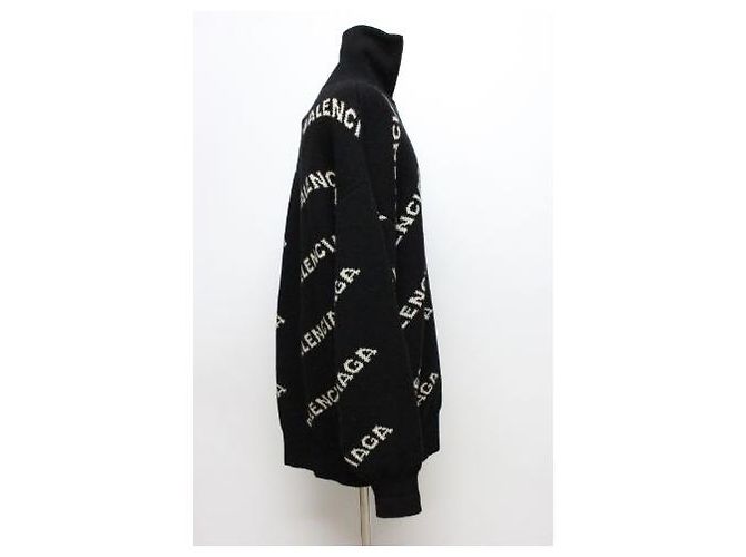 Balenciaga Multi-Logo Half-Zip Oversized Knit - view 5