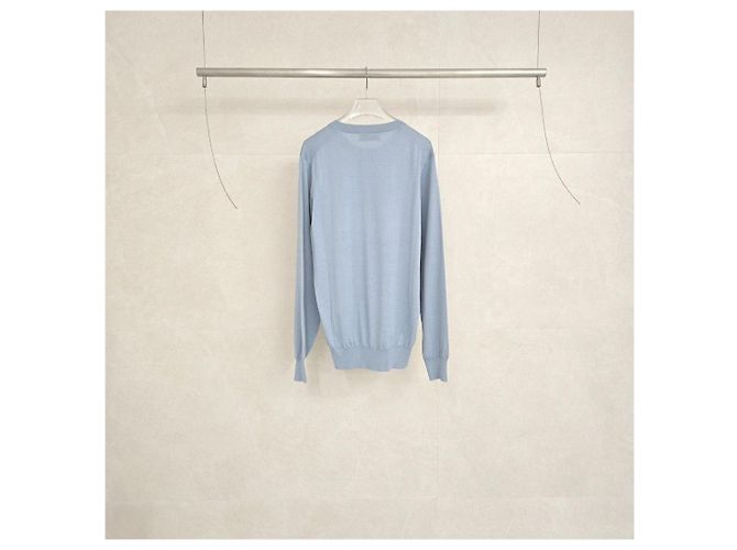 Brunello Cucinelli Strickpullover mit Rundhalsausschnitt Hellblau - Ansicht 3