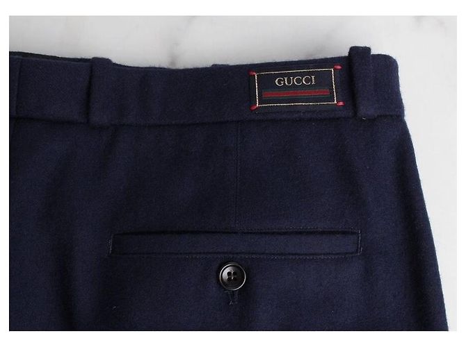 Gucci Classic Backpatch Wool Men's Slacks Pants - view 12