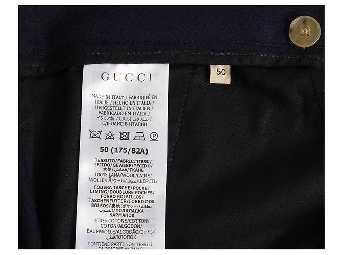 Gucci Classic Backpatch Wool Men's Slacks Pants - view 7
