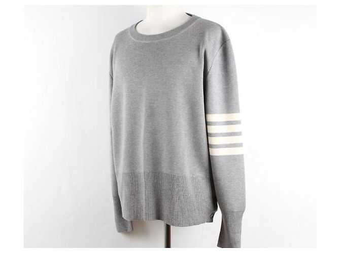 Thom Browne Diagonal Armband Milano Stitch Knit Gray - Ansicht 3